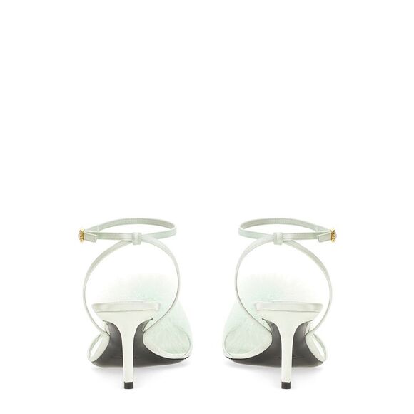 Saint Laurent Women Mule Mae In Satin Crepe